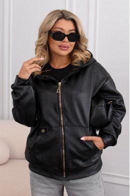 Куртка бомбер на змейке с капю