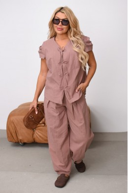 Брючный костюм с завязками на 