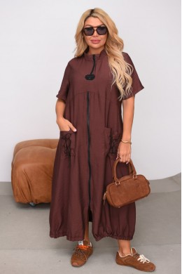 Платье длинное на змейке шнуро