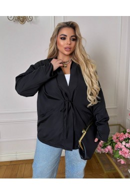 Ветровка с завязкой на флисовой 