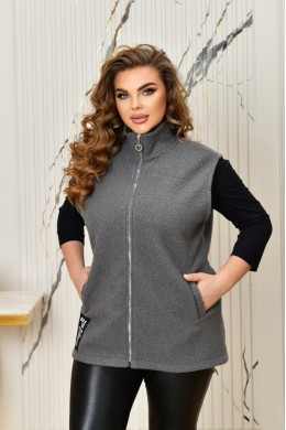 Удлиненная жилетка букле с вор