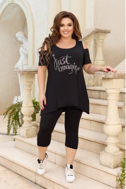 Костюм бриджи и туника с откры