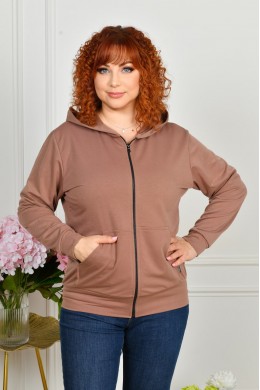 Кофта худи с капюшоном на змейке