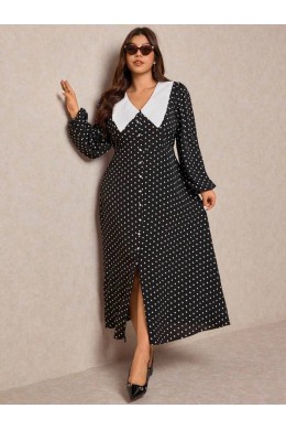 Длинное платье с пуговицами в го