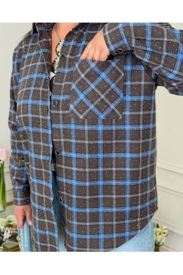 Рубашка фланель стразы