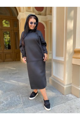 Теплое спортивное платье батал