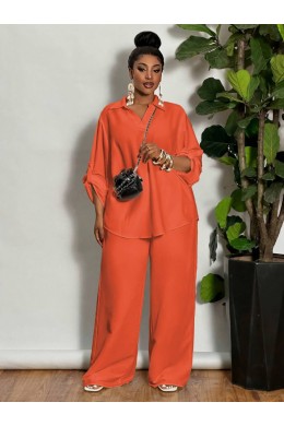 Свободный брючный костюм с регул