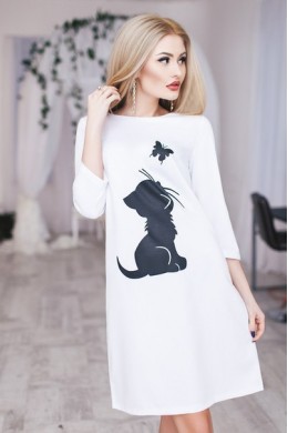 Платье кошка с бабочкой